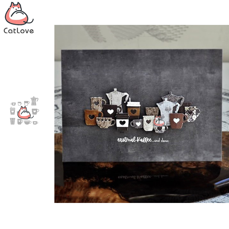 Coffee Stencil Art - Catlove فنجان القهوة المعادن قطع يموت