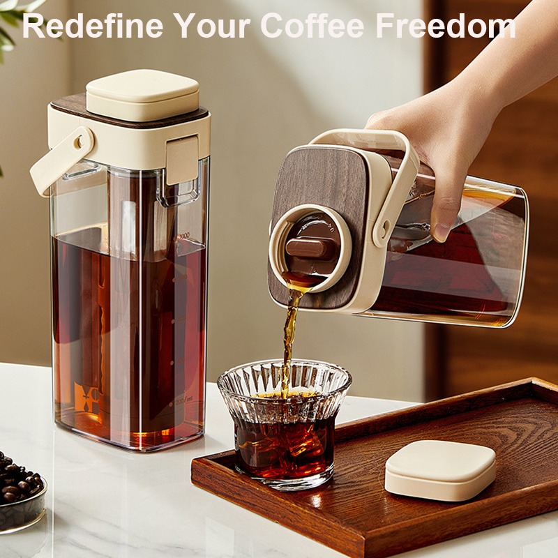 Coffee Tea Brew - إبريق قهوة كولد برو مقاوم للتسرب