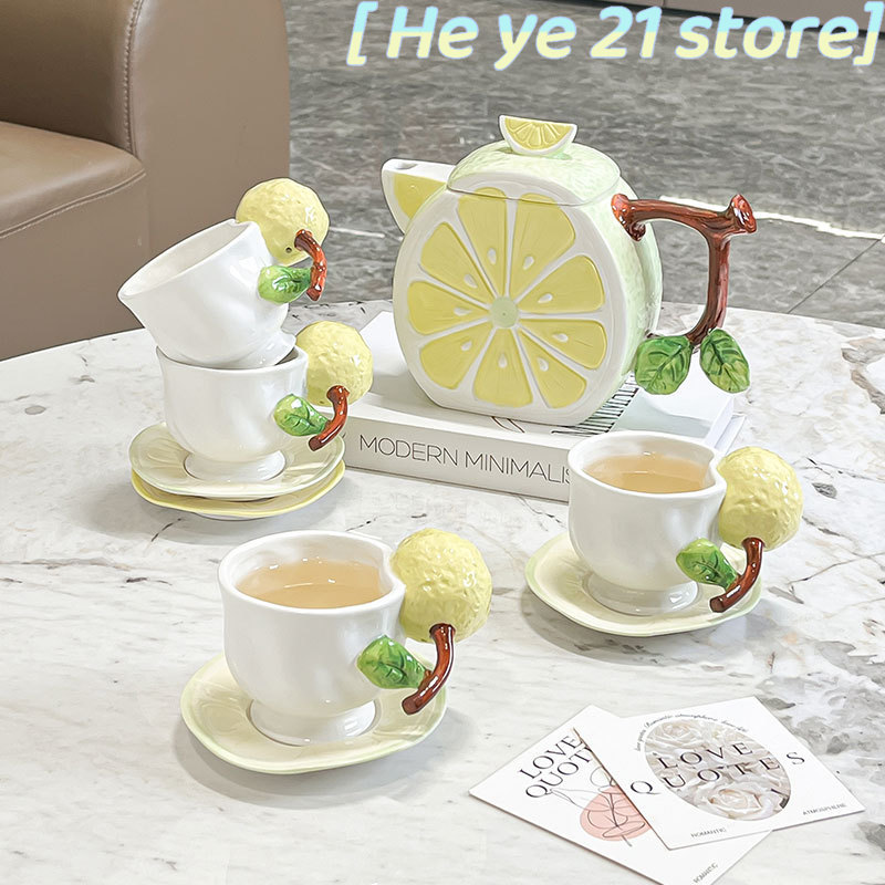Lemon Tea Coffee - ثلاثية الأبعاد الليمون فنجان القهوة والصحن