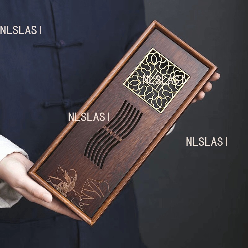 Bamboo Tea Tray - صينية شاي صينية الطراز من الخيزران