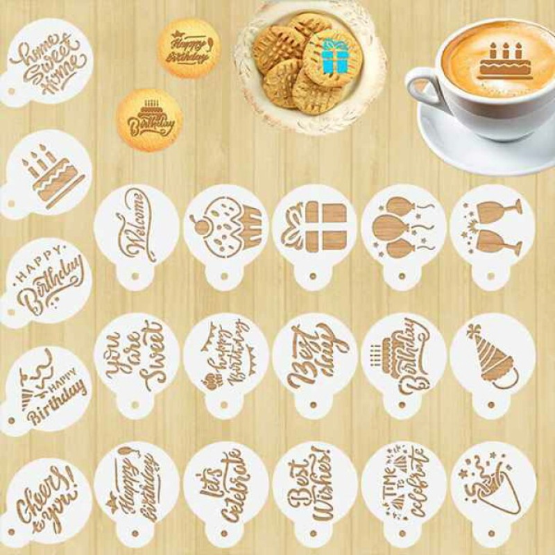 Coffee Stencil Art - المهنية لتقوم بها بنفسك لاتيه الفن