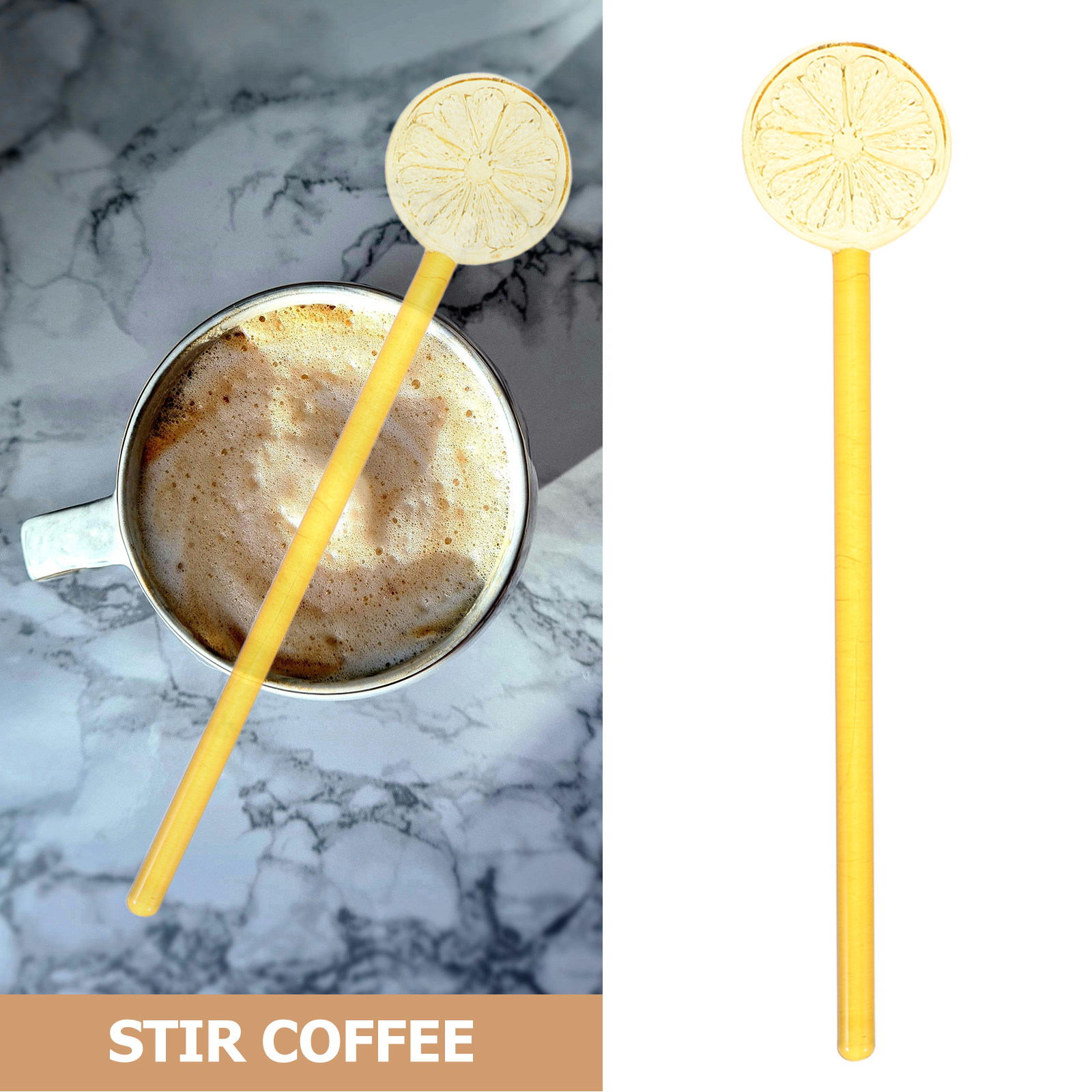قطعتان من أعواد التحريك الزجاج - مراجعة Lemon Tea Coffee وسعره
