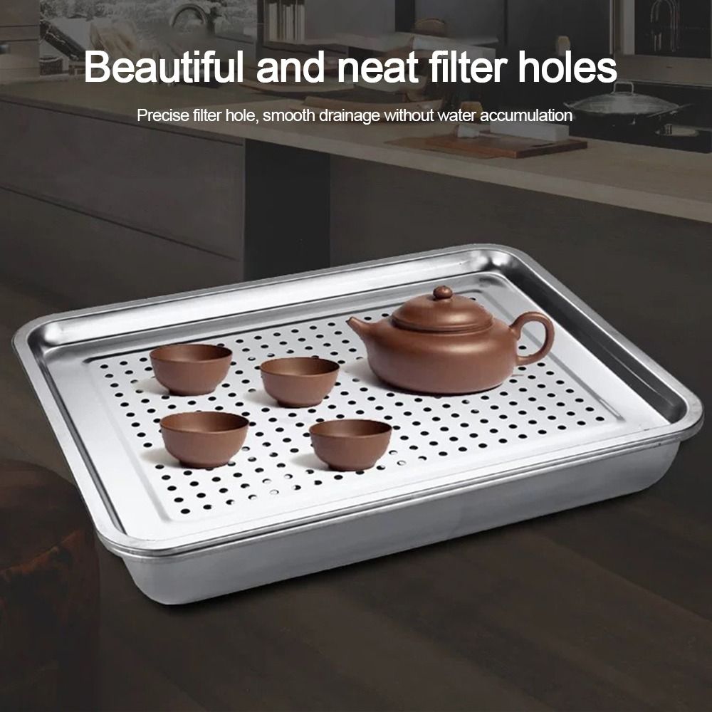 جديد الفولاذ المقاوم للصدأ صين - مراجعة Bamboo Tea Tray وسعره