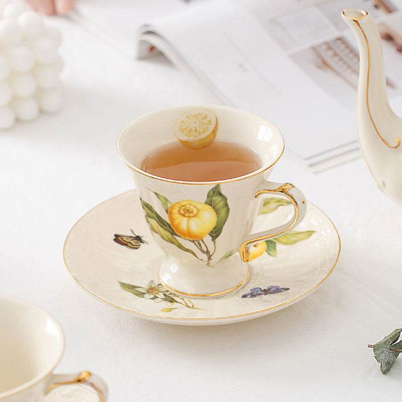 أطقم شاي سيراميك بتصميم الليمو - مراجعة Lemon Tea Coffee وسعره
