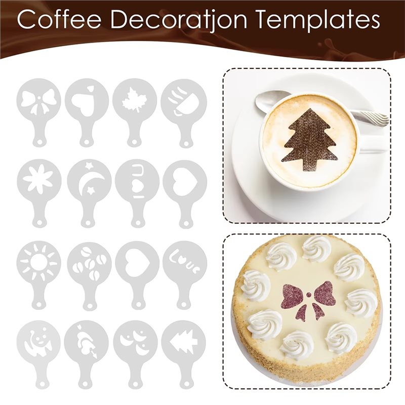 مجموعة أدوات فن اللاتيه متعددة - مراجعة Coffee Stencil Art وسعره