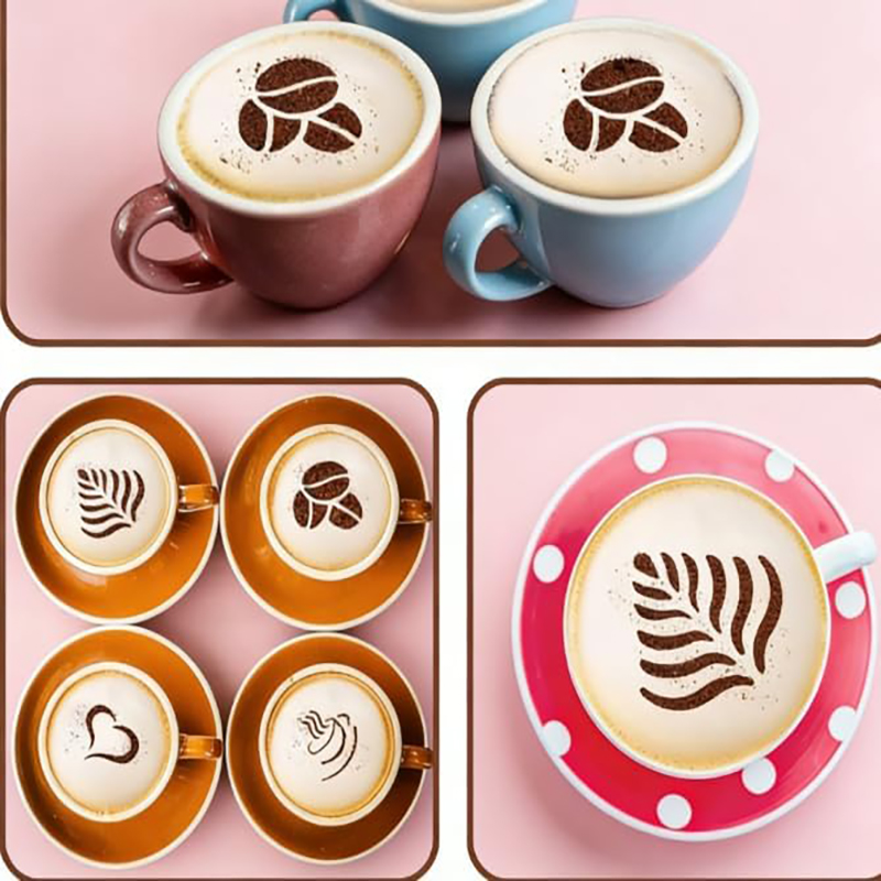 مجموعة من 4 قطع قوالب قهوة من  - مراجعة Coffee Stencil Art وسعره