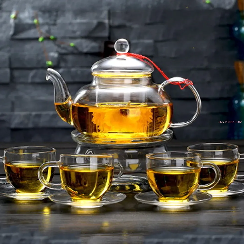 طقم شاي زجاجي أنيق إبريق شاي ا - مراجعة Bamboo Tea Tray وسعره