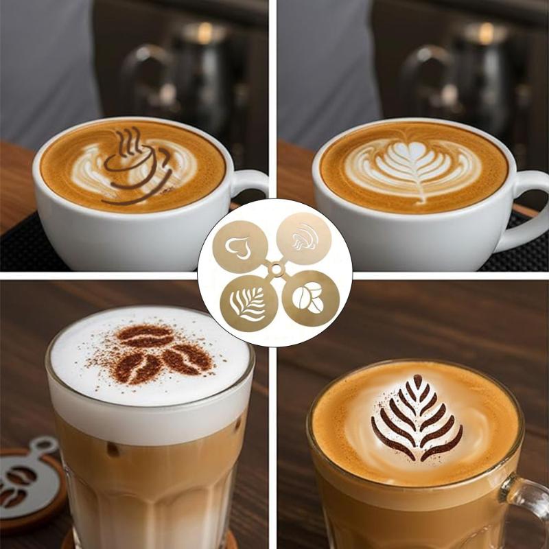 مجموعة من 4 قطع من قوالب الفن  - مراجعة Coffee Stencil Art وسعره
