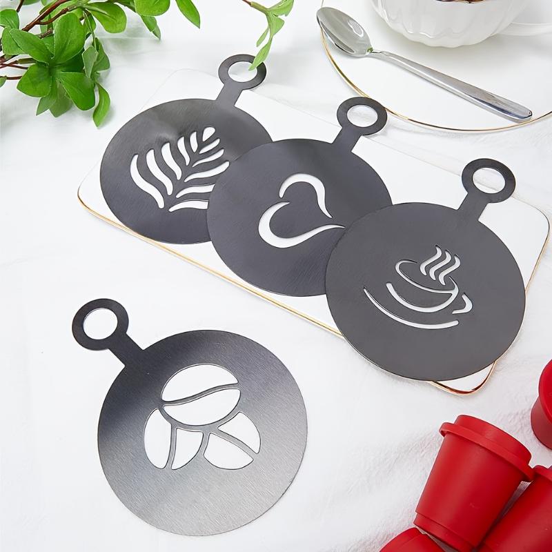 مجموعة من 4 قطع من قوالب الفن  - مراجعة Coffee Stencil Art وسعره
