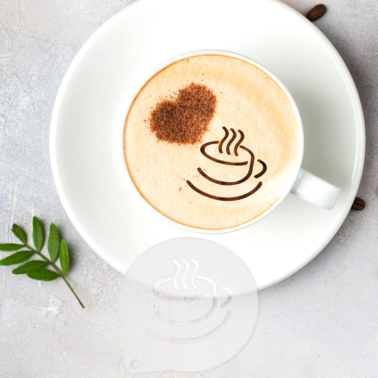 قالب قهوة خفيف الوزن من الأكري - مراجعة Coffee Stencil Art وسعره