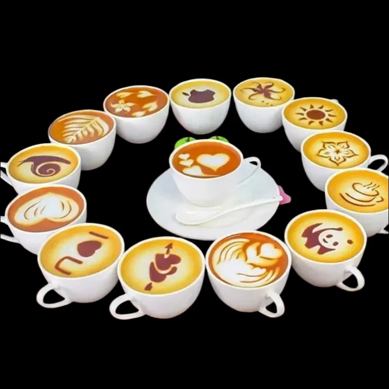 16 قطعة/المجموعة قالب القهوة ل - مراجعة Coffee Stencil Art وسعره