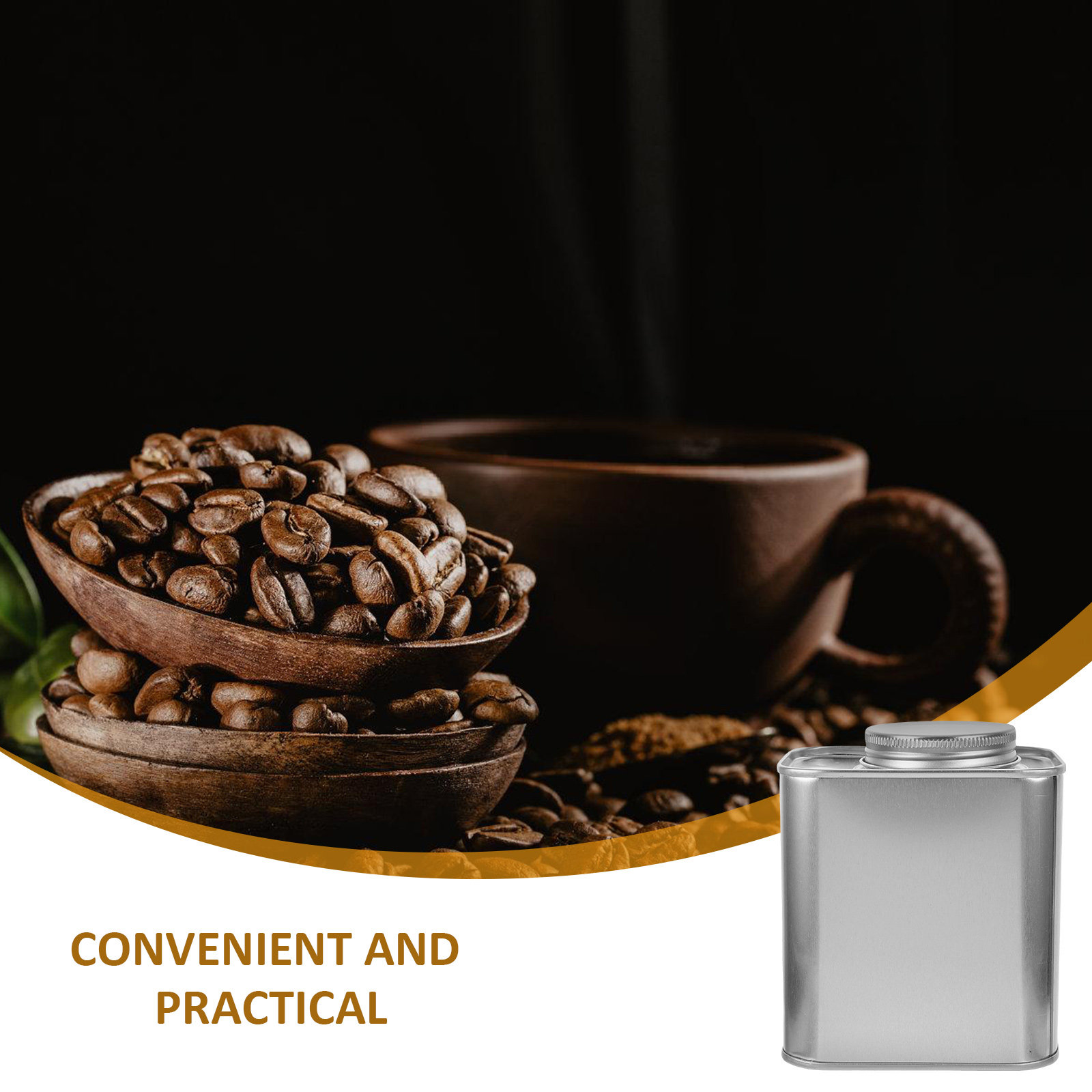 4 قطع علب تخزين حبوب القهوة من - مراجعة Coffee Tea Bean Leaf وسعره