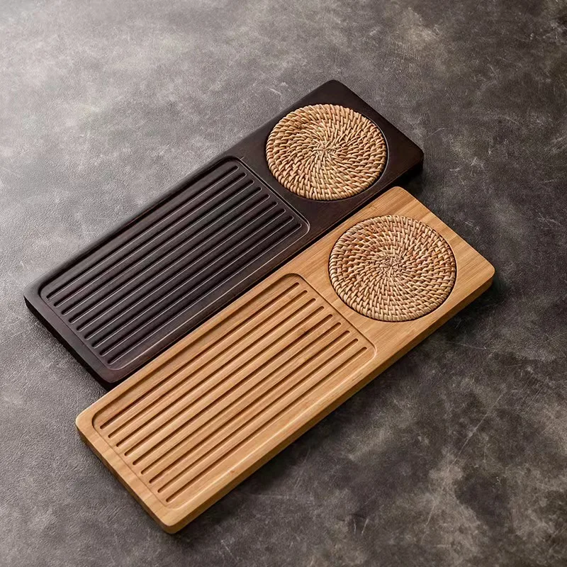 صينية شاي من الخيزران بتصميم م - مراجعة Bamboo Tea Tray وسعره