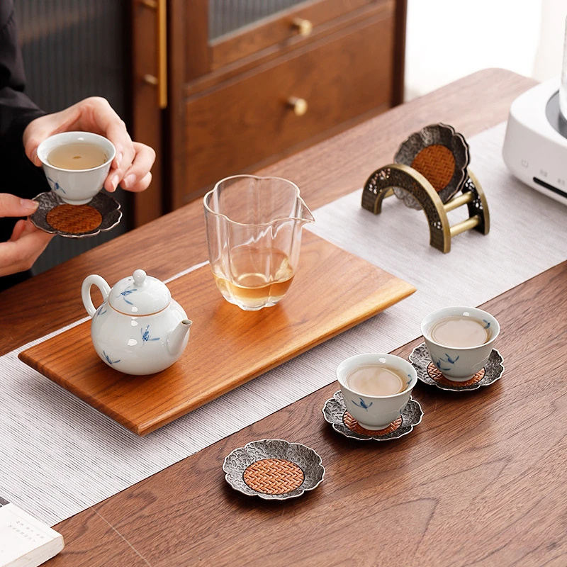 الصينية العتيقة سبائك الفضة كو - مراجعة Bamboo Tea Tray وسعره