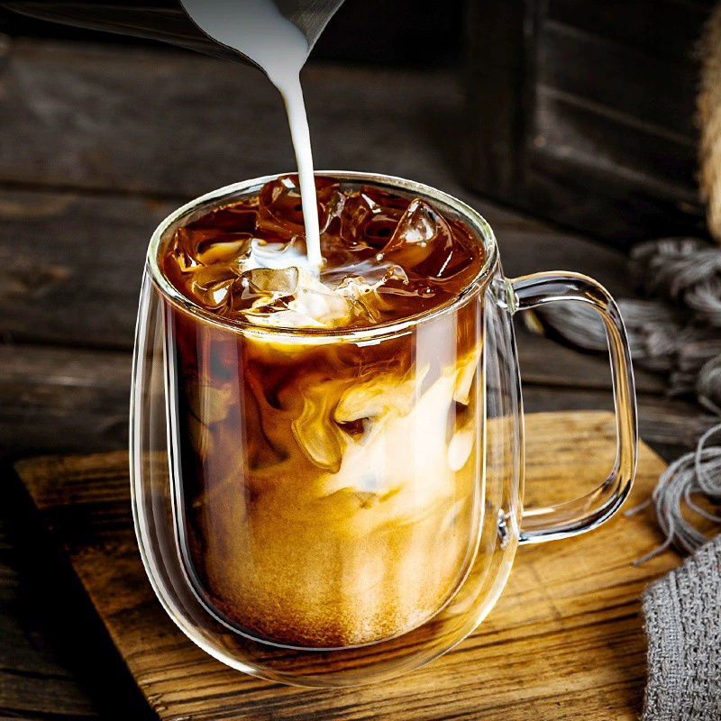 كوب زجاجي مزدوج الجدار سعة 350 - مراجعة Lemon Tea Coffee وسعره