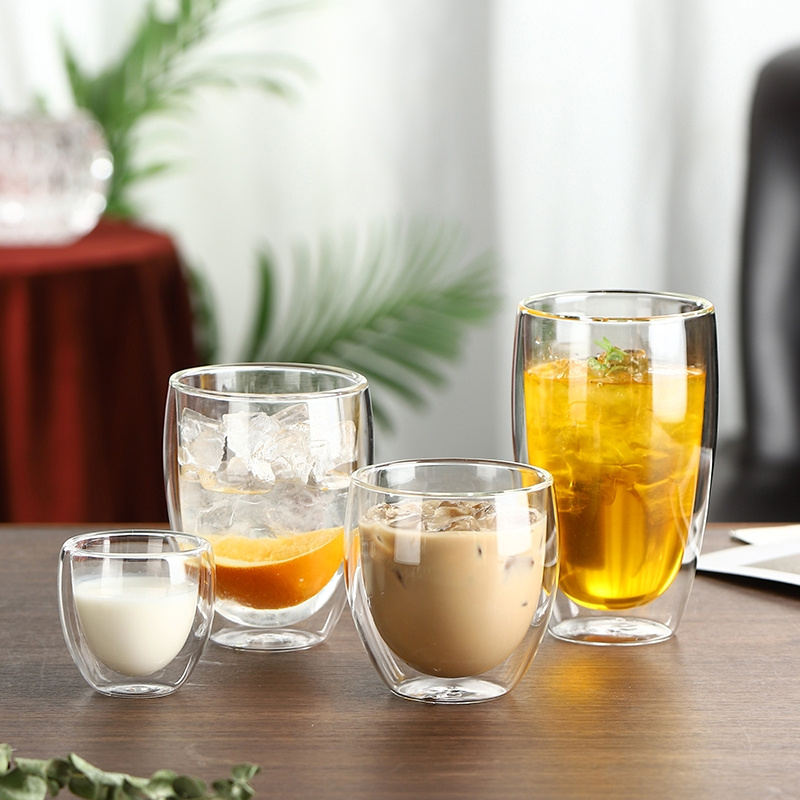 شفاف مزدوج الجدار الزجاج القدح - مراجعة Lemon Tea Coffee وسعره