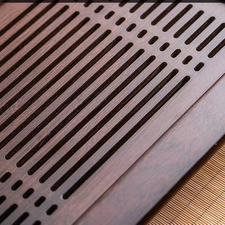 طقم شاي خشبي مع صينية لتخزين ا - مراجعة Bamboo Tea Tray وسعره