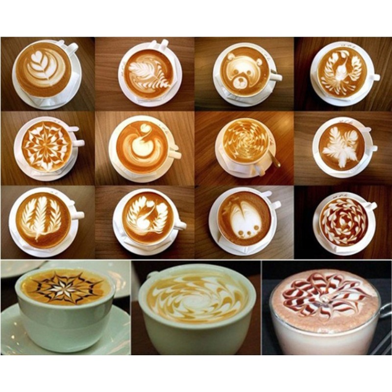16 قطعة من استنسل فني القهوة أ - مراجعة Coffee Stencil Art وسعره